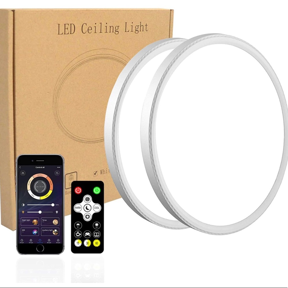 2 Pack Dimmable LED Flush Mount Ceiling Light,12inch 28W High Bright 3100lm